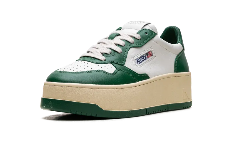 Autry Platform Low “White/Green” (PTLW-WB03)