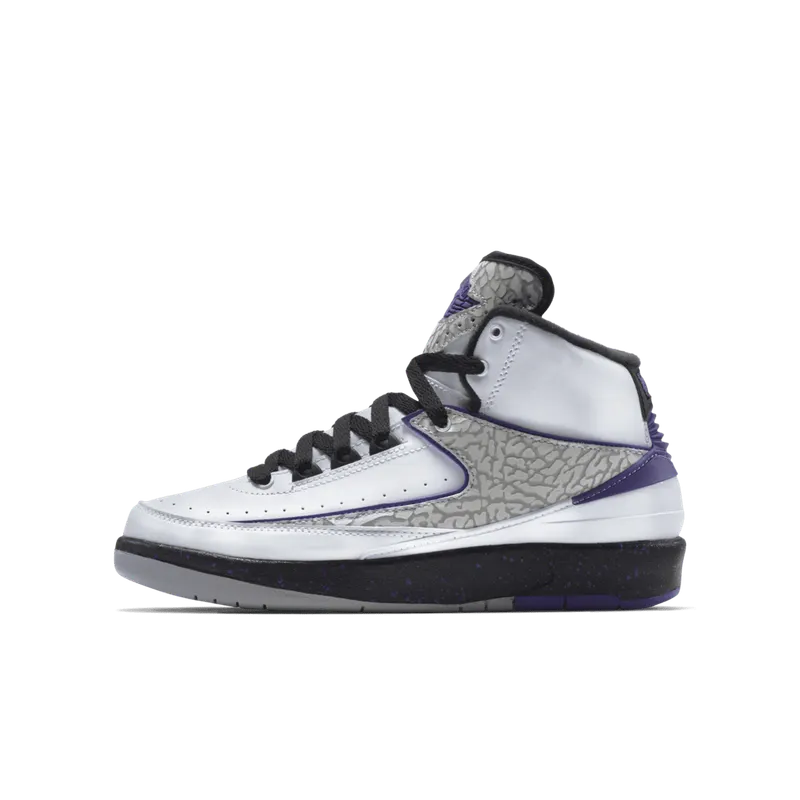 Jordan 2 Retro Dark Concord (GS) White/Dark Concord-Black Wolf Grey (395718-153)