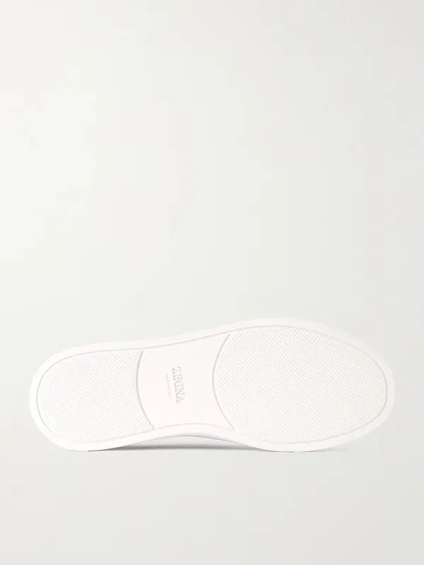 Zegna Triple Stitch™ Full-Grain Deerskin Slip-On Sneakers Black (LHCVO) (3)