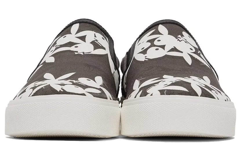 AMIRI Grey & White Playboy Edition Slip-On Sneakers (MFS006-043) (2)