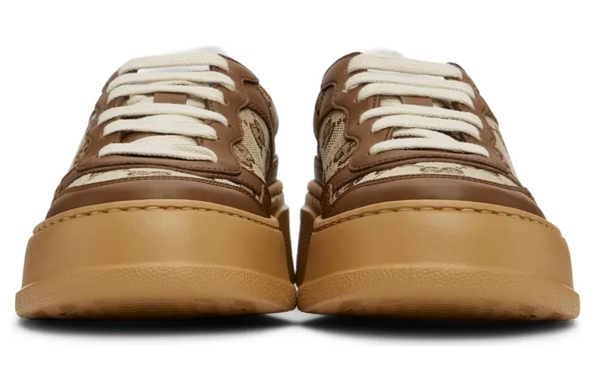 Gucci Beige & Brown GG Sneakers (676092 UPG20) (2)