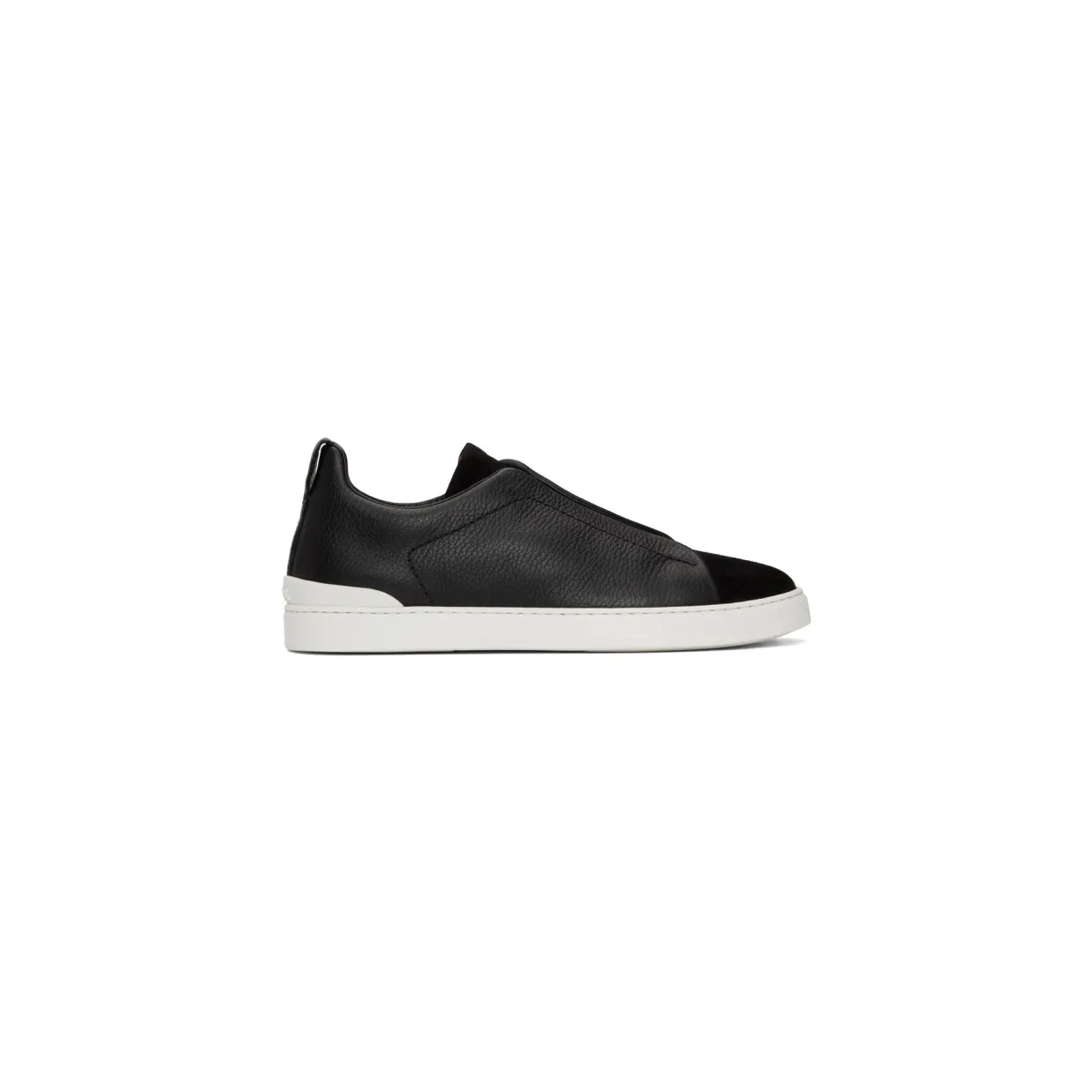 Ermenegildo Zegna Black Triple Stitch Sneakers (LHRHS A4667X)