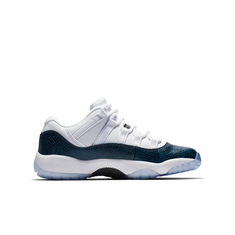 Jordan 11 Retro Low Snake Navy 2019 (GS) White/Black-Navy (CD6847-102)