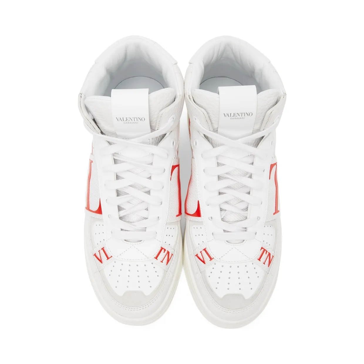 Valentino Garavani White & Red ‘VL7N’ High-Top Sneakers (WY2S0E03WRQ) (5)