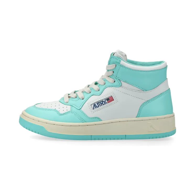 Autry Medalist Mid W (turquoise / white) – AUMWWB20