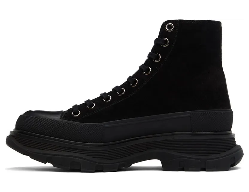 Alexander McQueen Black High Tread Slick Sneakers (627206WHBGU) (3)