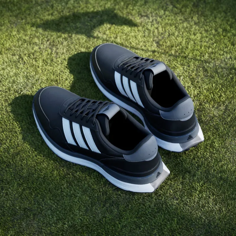 adidas S2G 26 Leather Spikeless Golf Black White Grey Four (JQ9315)