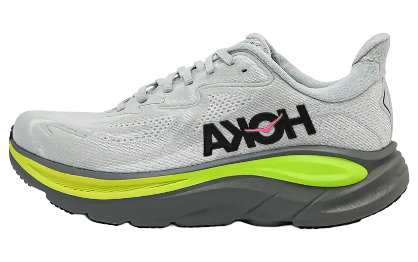Hoka Clifton 10 “Ash Grey Neon Green” (1162030-AYNN)
