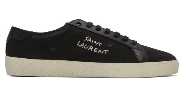 Saint Laurent Black Court Classic Sneakers (611106GUP50)