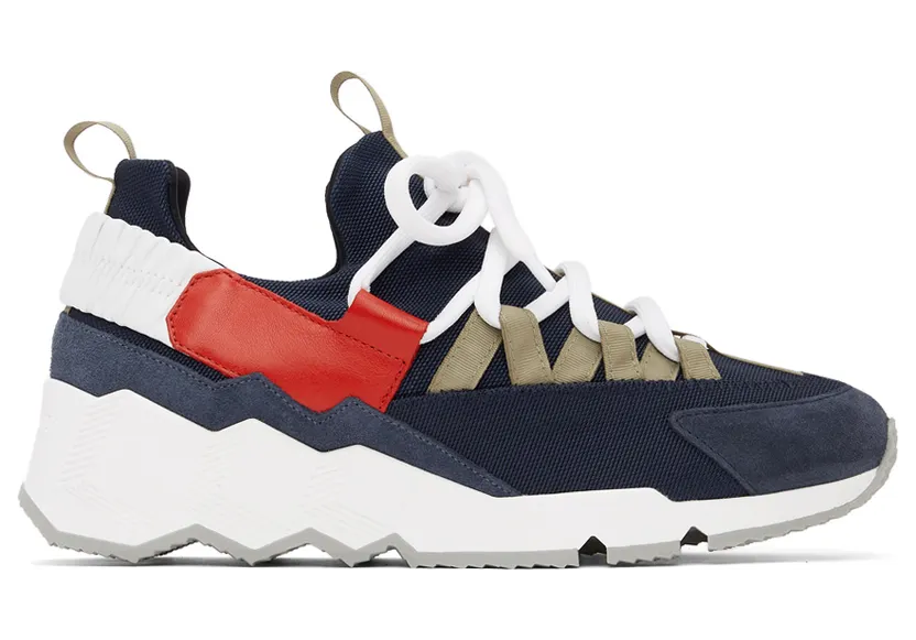 Pierre Hardy Khaki & Pink Trek Comet Sneakers (LX01X)