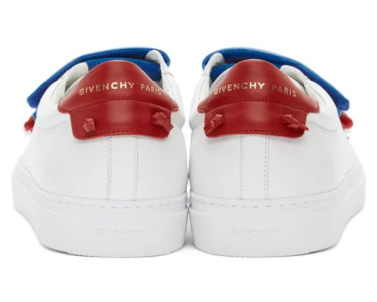 Givenchy White & Red Velcro Urban Knots Sneakers (BH002GH0NR) (4)