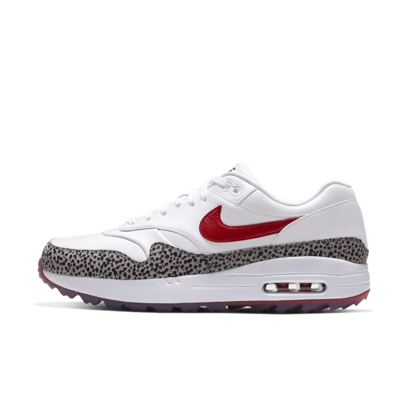 Nike Air Max 1 Golf Safari White/Cement Grey-Black-Habanero Red (BQ4804-101)