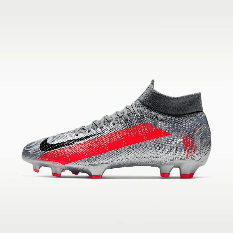Nike Mercurial Superfly 7 Pro FG Metallic Grey Crimson (AT5382-906)