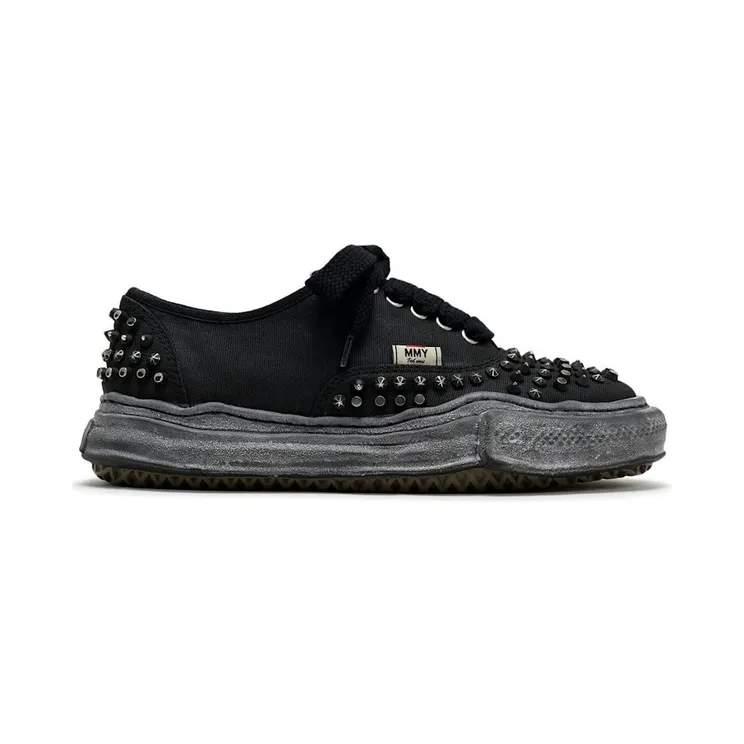 Maison Mihara Yasuhiro Baker OG Sole Studded Canvas Low Triple Black (A15FW733-BLK BLK)