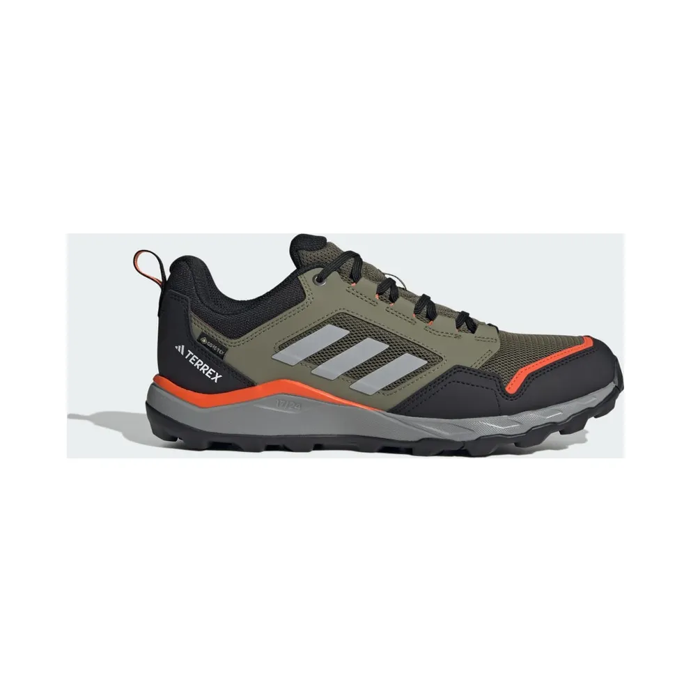 Adidas Tracerocker 2.0 GORE-TEX Trail Running Olive Strata / Charcoal Solid Grey / Semi Impact Orange (JI1305)