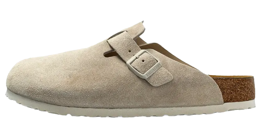 Birkenstock Boston Suede Leather “Oyster – Regular/Wide” (1031623)