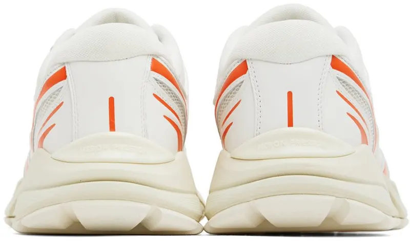 Heron Preston White & Orange Block Stepper Low-Top (HMIA027S22FAB0010120)