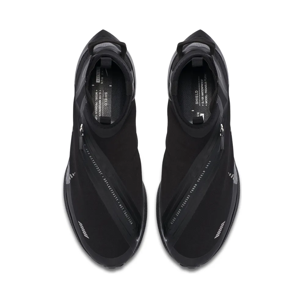Nike Zoom Pegasus Turbo Shield Black/Black Black/Black-Metallic Silver (BQ1896-001)