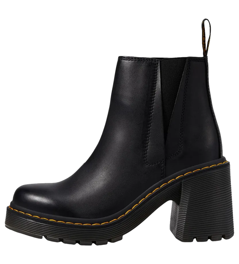 Dr Martens SPENCE LEATHER FLARED HEEL CHELSEA BOOTS “Black” (26440001)
