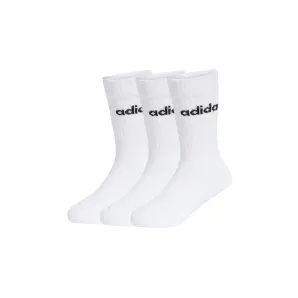 adidas Linear Kids Crew 3 Pairs Per Pack Socks “White / White / White” (KE7088)