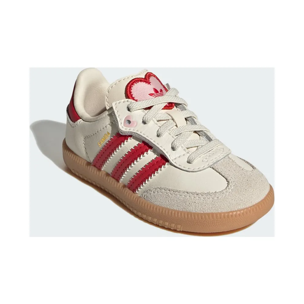 Adidas SAMBA OG COMFORT CLOSURE Shoes MET ELASTISCHE VETERS Cream White / Better Scarlet / Gum (KI6682)