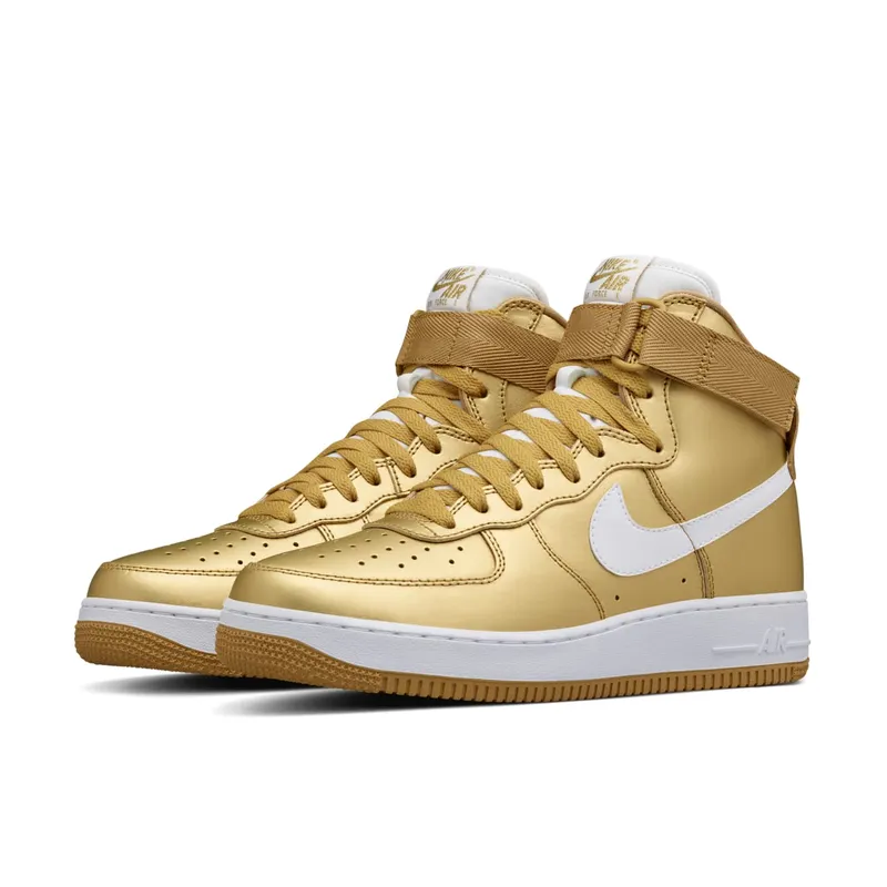 Nike Air Force 1 High Metallic Gold Metallic Gold/White (823297-700)