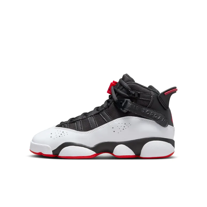 Jordan 6 Rings Black White University Red (323419-067)