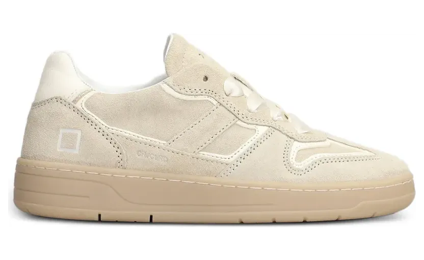 D.A.T.E. Court 2.0 sneakers with vlakken – Beige (W441CICOBI)