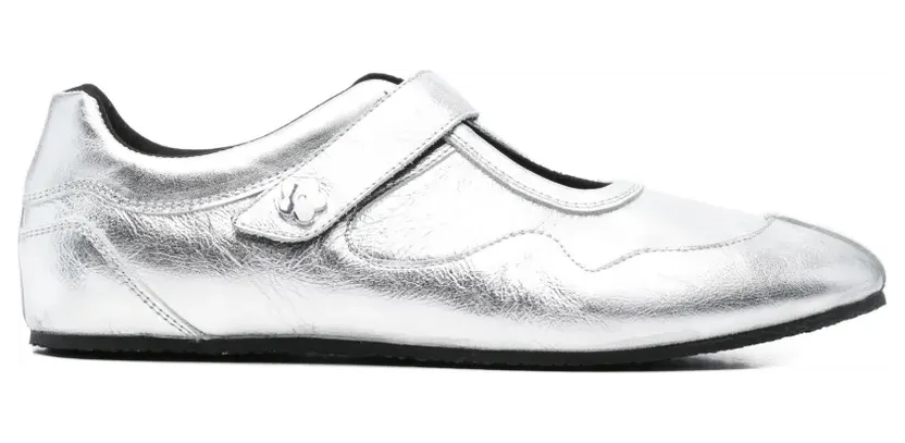 Cecilie Bahnsen Cosmo leren “Silver” (425FTW30002)