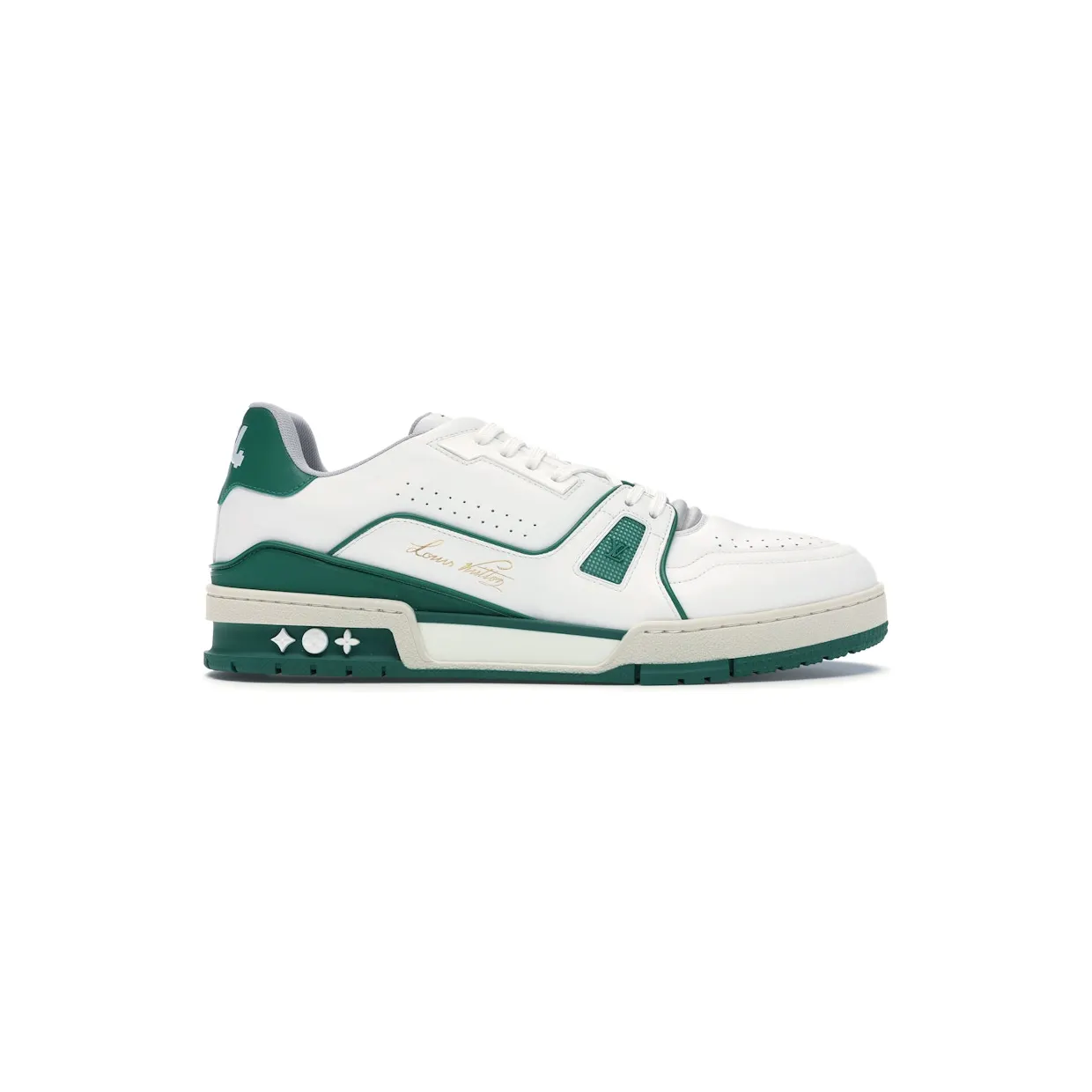 Louis Vuitton LV Trainer Low White Green