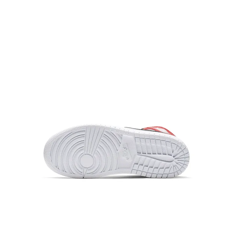 Jordan 1 Mid White Black Gym Red (PS) White/Black-Gym Red (640734-116)
