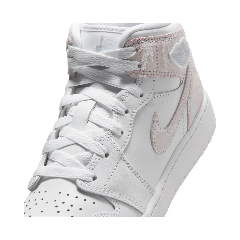 Jordan 1 Mid GS “White Field Silver” (IR2320-100)