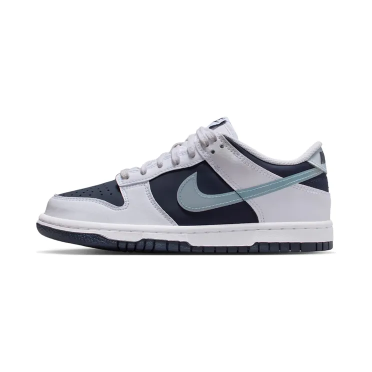 Nike Dunk Low GS “White / Deep Royal Blue / Obsidian / Light Armoury Blue” (II7639-100)