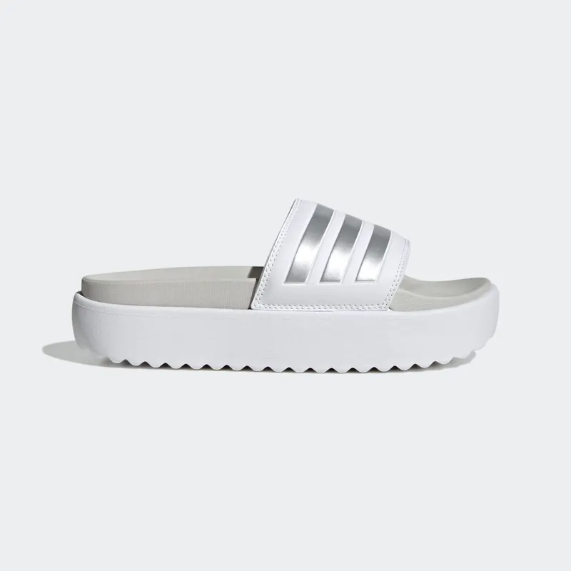 Adidas adilette Platform Slides Cloud White / Zero Metalic / Grey One (IE9703)