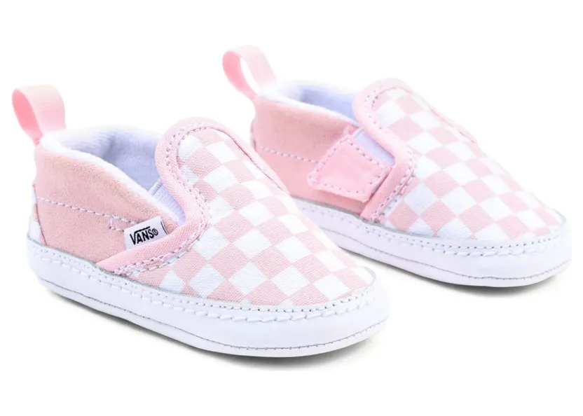VANS Checkerboard Slip-on V Crib Schoenen Voor Baby’s (Roze)