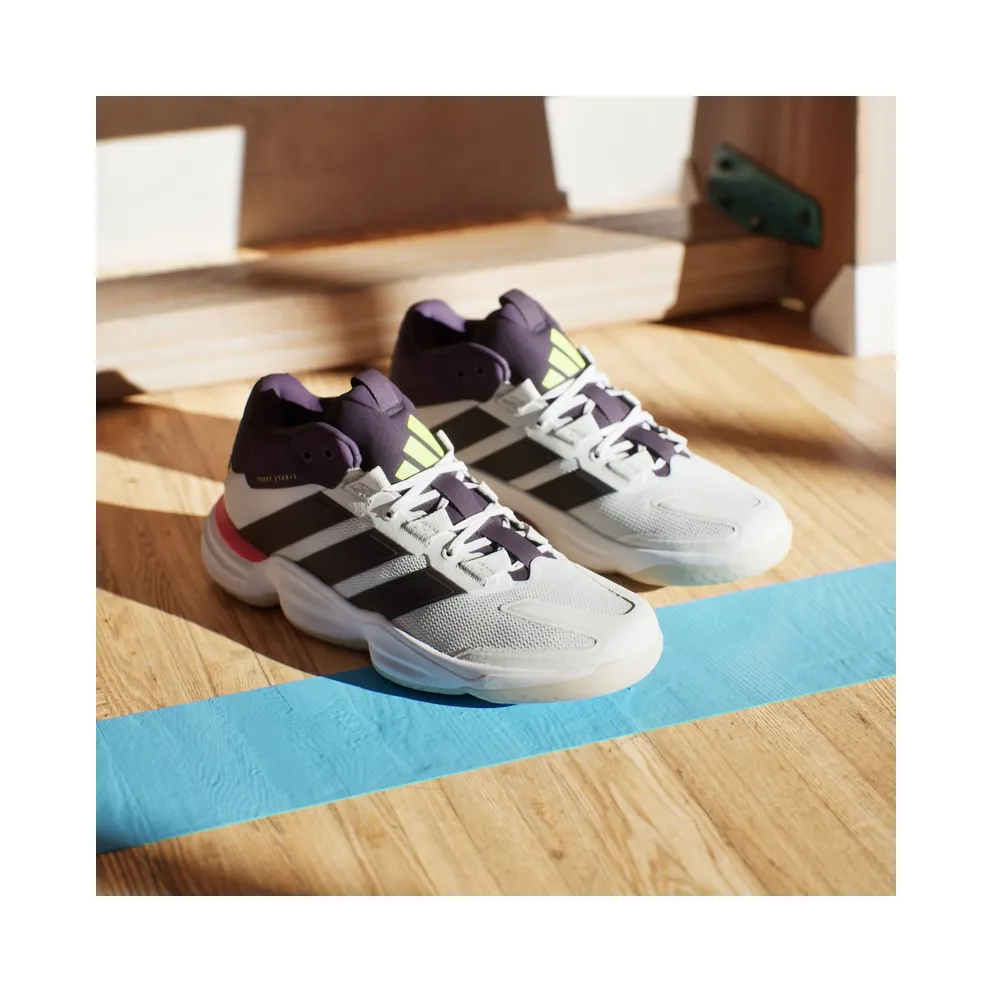 Adidas Court Stabil Indoor Cloud White / Aurora Met. / Aurora Plum (JH5163)