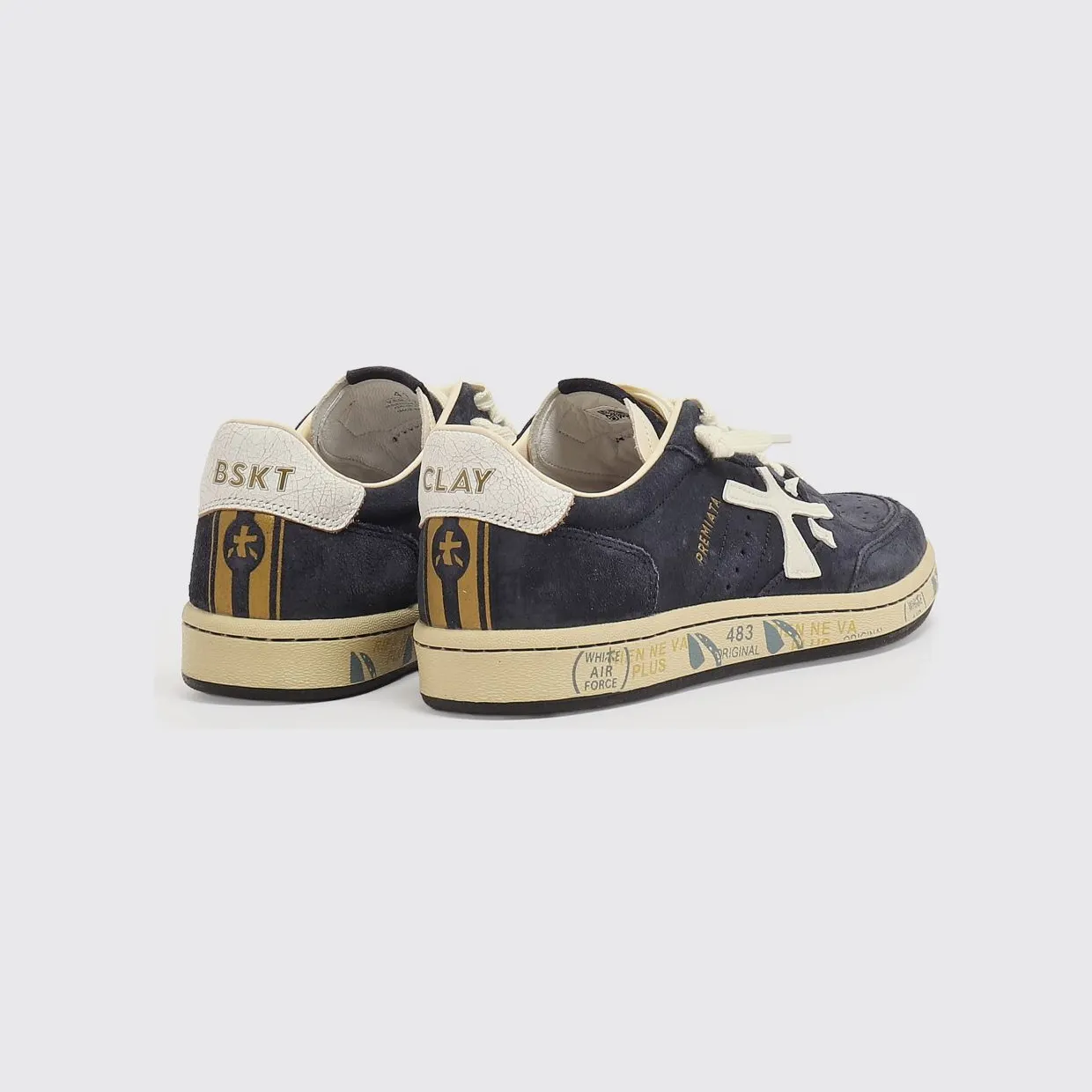 Premiata Clay Leather Sneakers Navy (BSKTCLAY7708) (2)