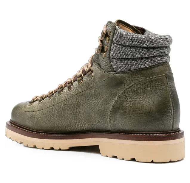 Brunello Cucinelli Lace-up Panelled “Green” (MZURCCS890 CMR73) (2)