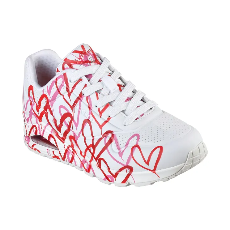 Skechers x JGoldcrown: Uno Spread the Love “White / Red / Pink (155507 Wrpk)” (155507WRPK)