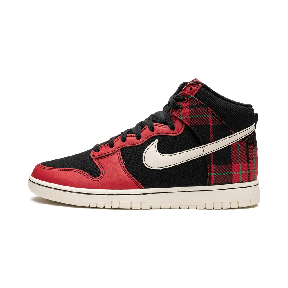 Nike Dunk High “Plaid – Black/Red” (DV0826-001)