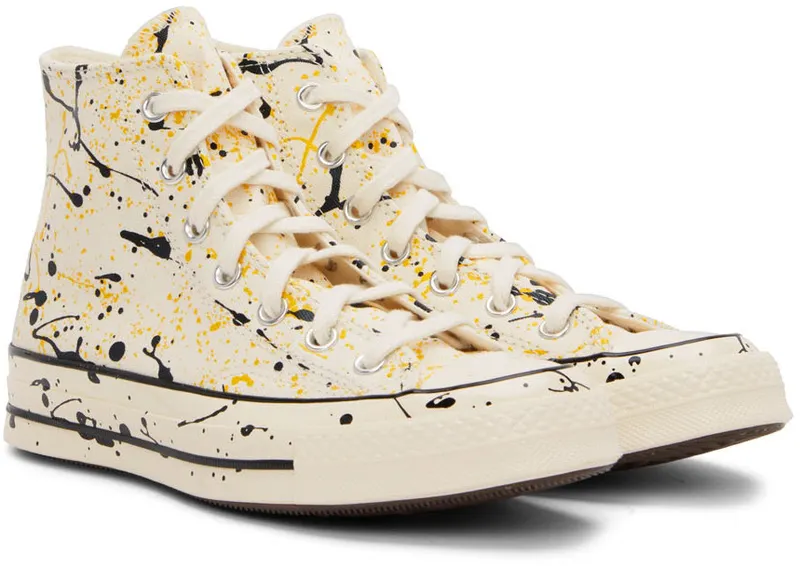 Converse Chuck 70 Archive Paint Splatter Egret/Black/amarillo (A01170C)