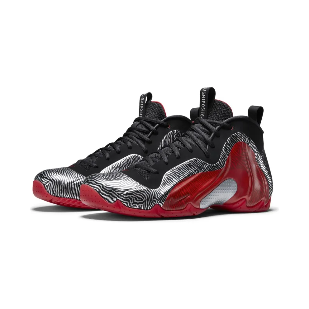Nike Air Flightposite Exposed Zebra Silver/University Red-Black (616765-001)