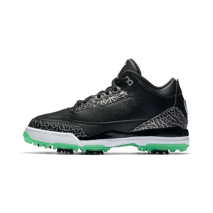 Jordan 3 Retro Golf “Black / Green Glow” (AJ3783-001)