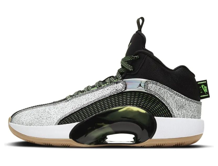 Zion Williamson x Air Jordan 35 ‘Bayou Boys’ White/Black/Gum Light Brown/Lime Blast (DA2372-100)