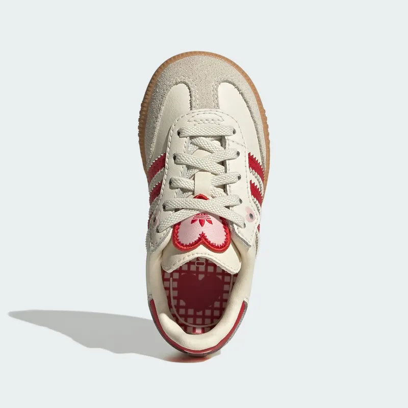 Adidas SAMBA OG COMFORT CLOSURE Shoes MET ELASTISCHE VETERS Cream White / Better Scarlet / Gum (KI6682)