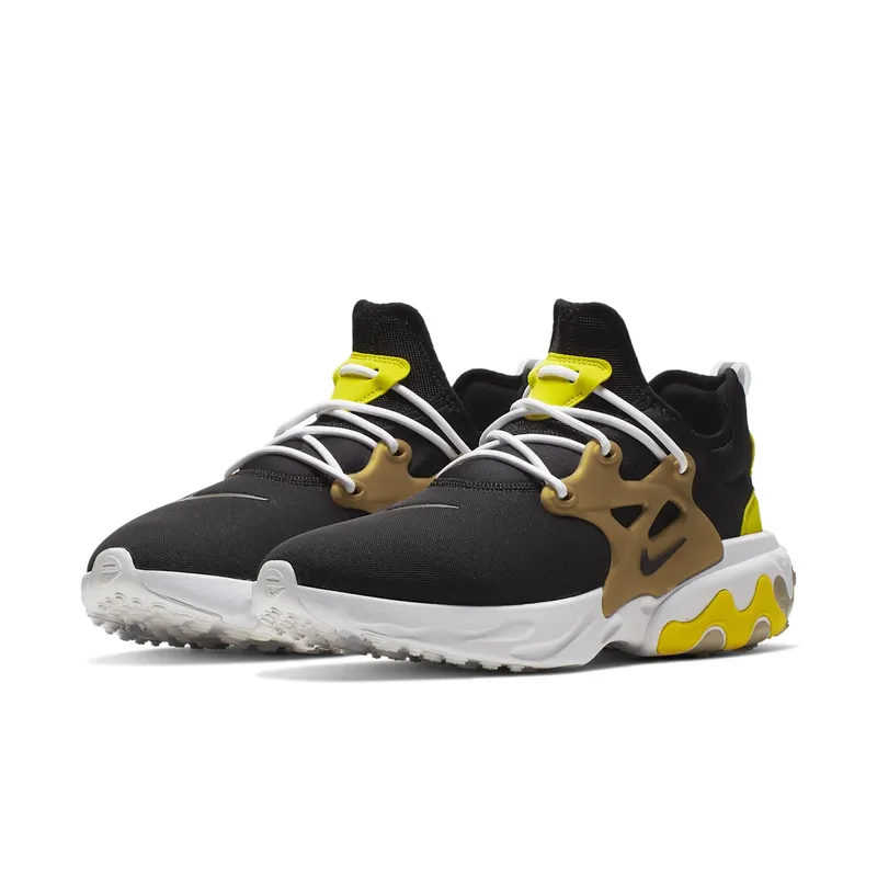 Nike React Presto Brutal Honey Black/Black-Yellow Streak-Metallic Gold-White (AV2605-001)