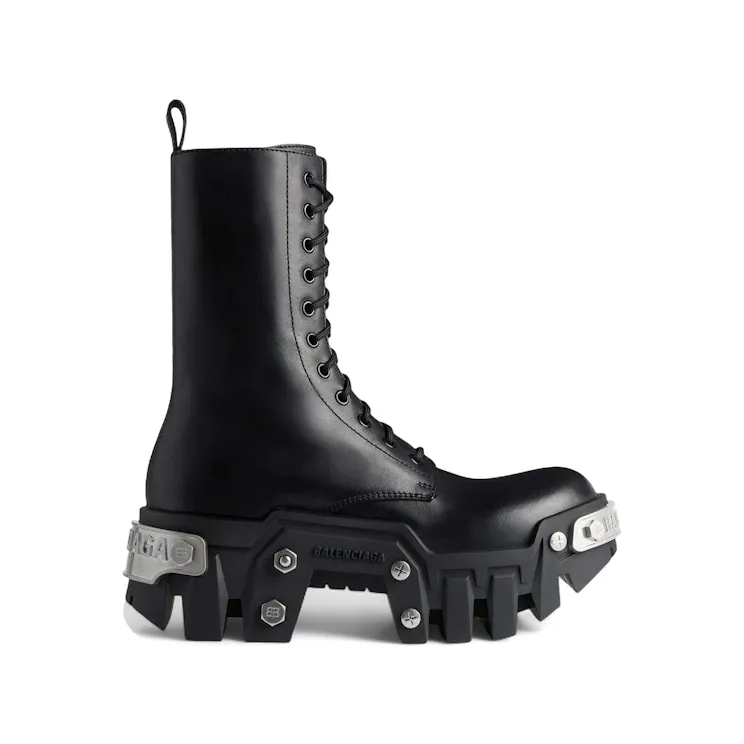Balenciaga Bulldozer Lace-Up Boot Black Matte (672502 WBCQ1 1081)