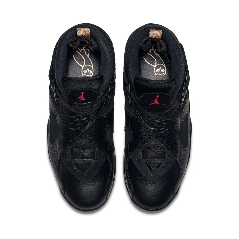 Jordan 8 Retro OVO Black Black/Blur-Metallic Gold-Varsity Red (AA1239-045)