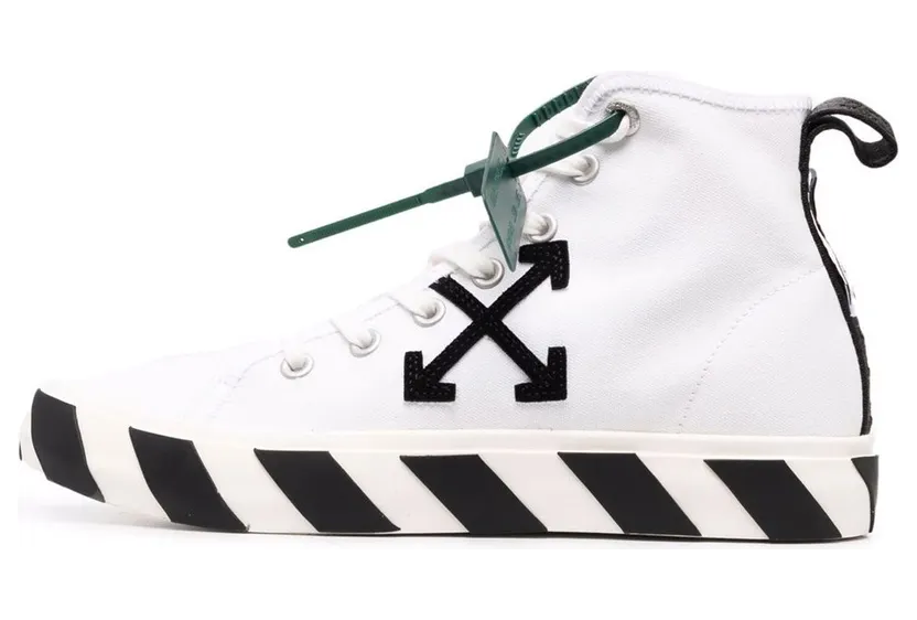 OFF-WHITE Vulc Mid Canvas White Black (OMIA119C99FAB0010110)