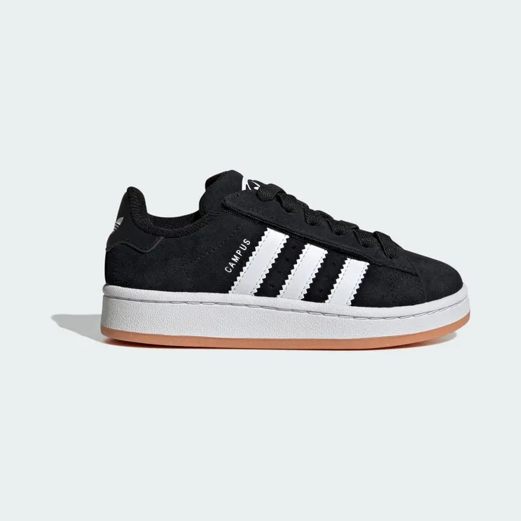 adidas Campus 00s Comfort Closure Elastic Lace Shoes Kids “Core Black / Cloud White / Cloud White” (JQ6386)